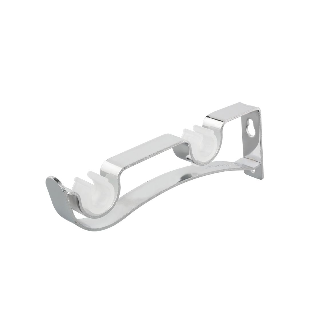 polished nickel curtain pole