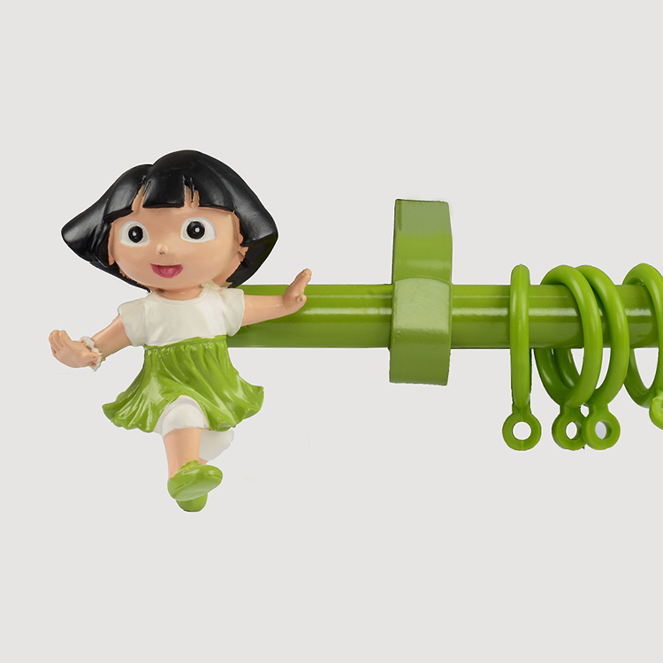 Home decoration green single bracket kid decorative curtain rod